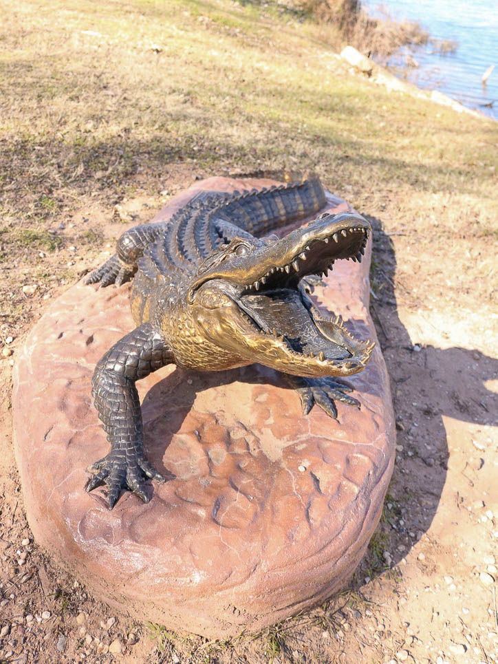 crocodile at Waco Sculpture Zoo